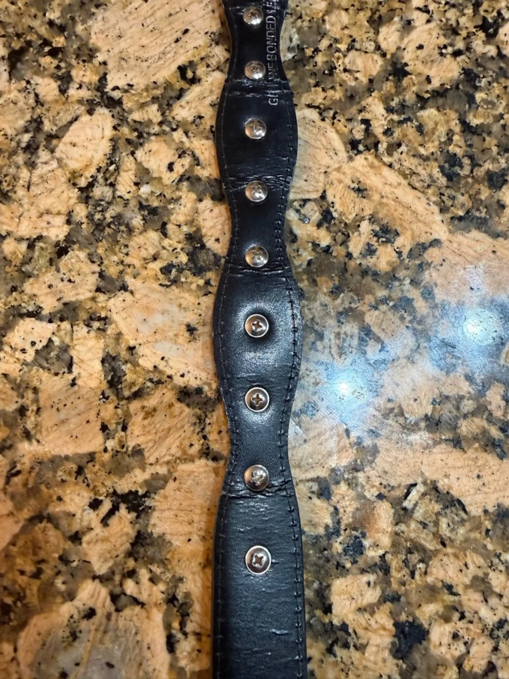 Western Black Belt w/ Decorative Silver plated accents unisex 24” no buckle